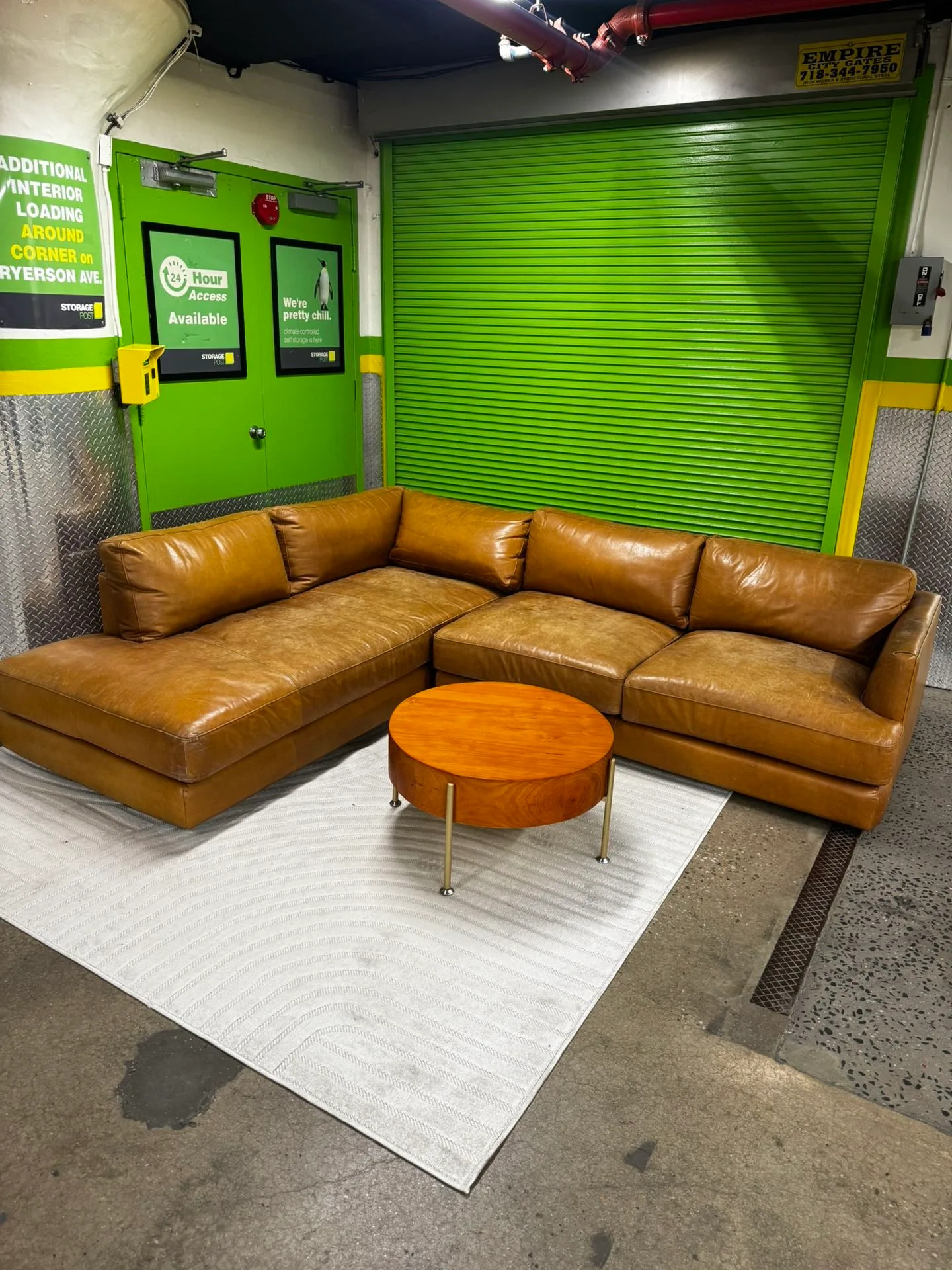 West Elm Haven 2 Piece Bumper leather - FREE DELIVERY