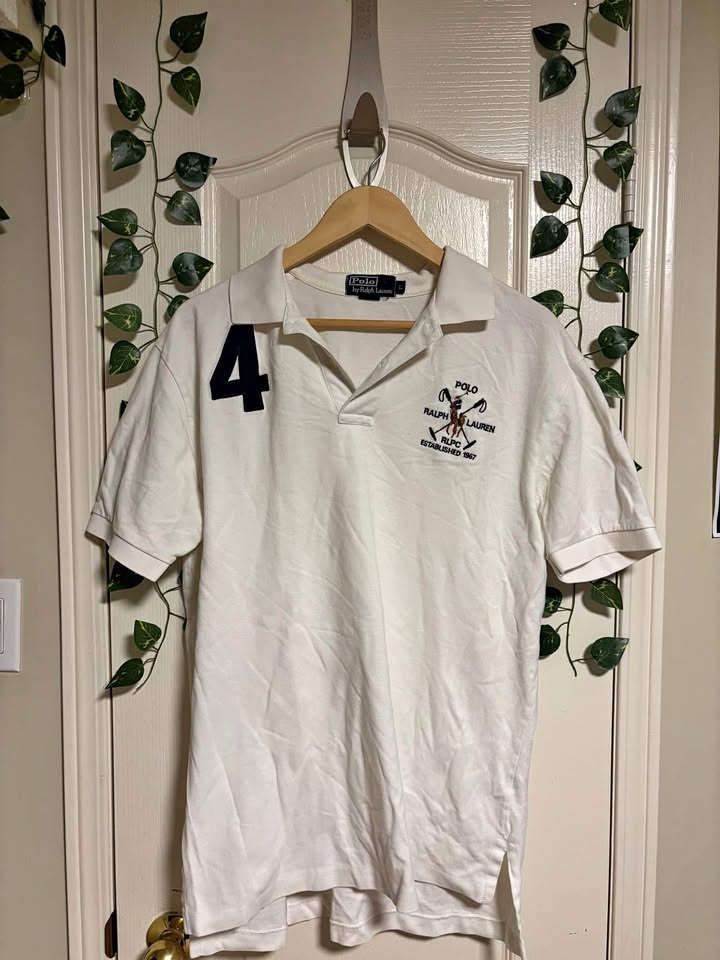 Vintage 90s white ralph lauren polo