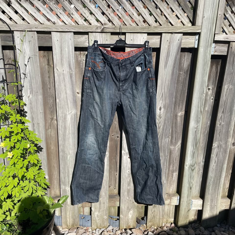 Vintage ecko baggy faded distressed jeans 👖 🐗 size 34 - photo 2