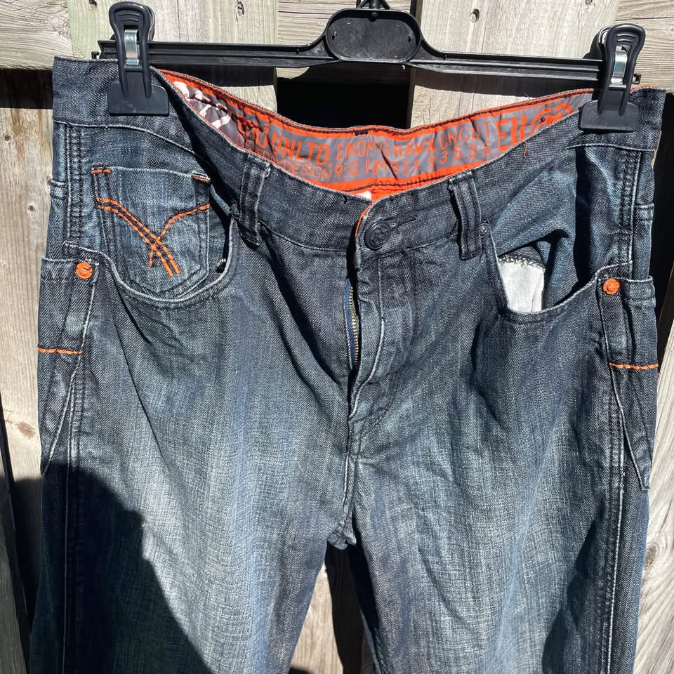 Vintage ecko baggy faded distressed jeans 👖 🐗 size 34 - photo 3