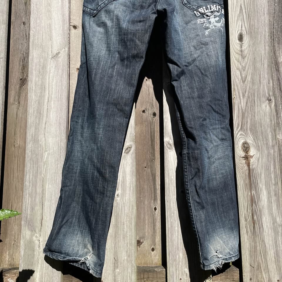 Vintage ecko baggy faded distressed jeans 👖 🐗 size 34 - photo 5