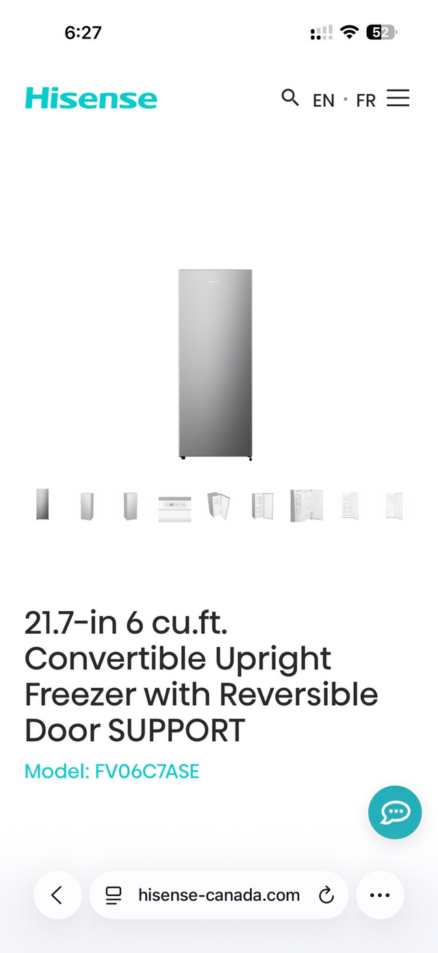 Hisense 21.7-in 6 cu.ft. Upright Freezer - photo 5