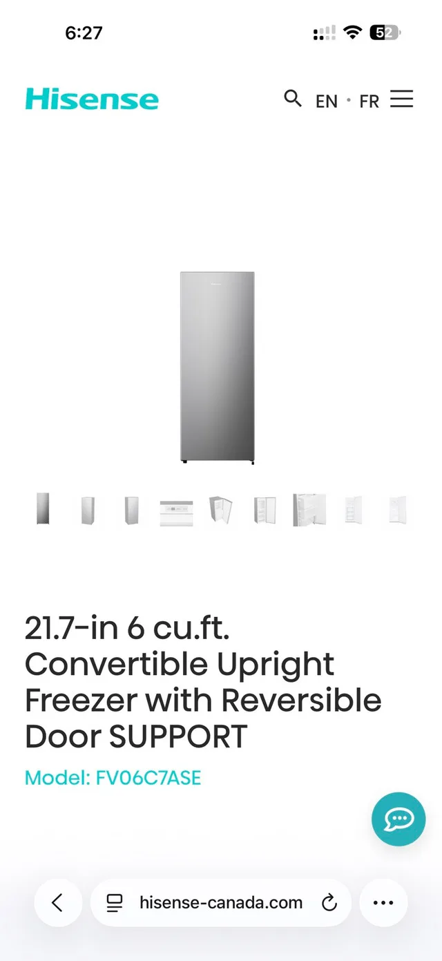 Hisense 21.7-in 6 cu.ft. Upright Freezer image indicator(5)