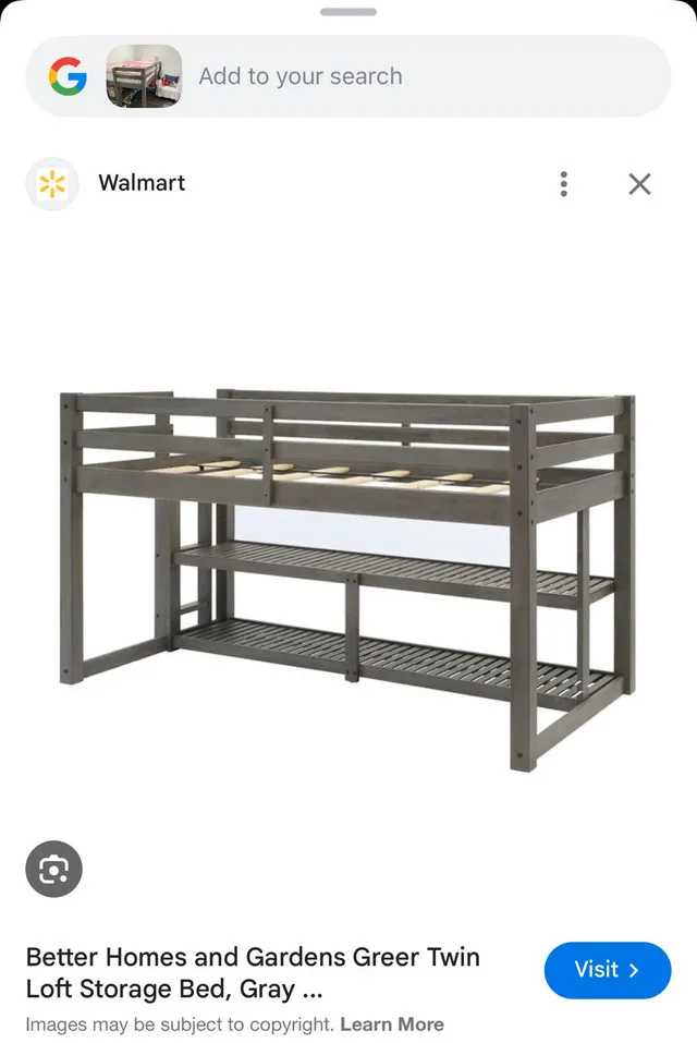 Twin Loft Storage Bed And douglas Mattress image indicator(3)