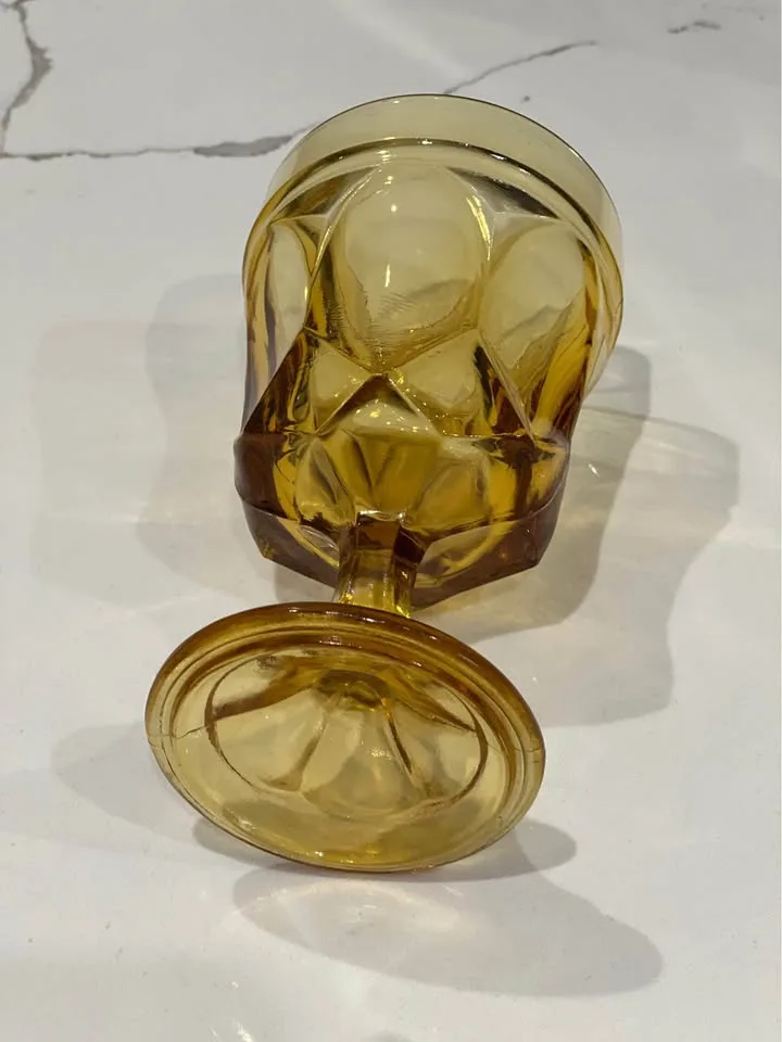Anchor Hocking Fairfield Amber Goblet image indicator(4)
