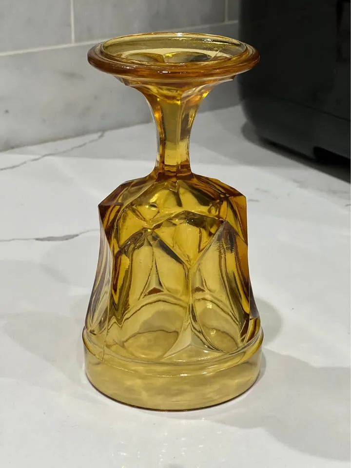Anchor Hocking Fairfield Amber Goblet image indicator(5)