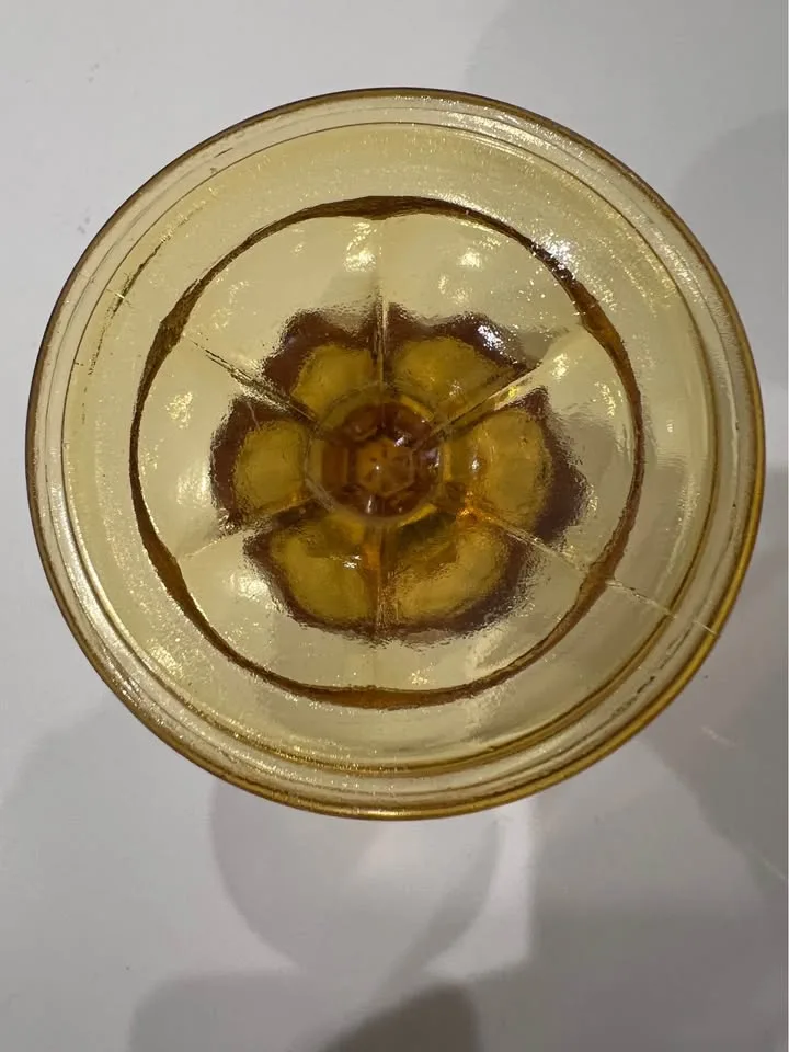 Anchor Hocking Fairfield Amber Goblet image indicator(6)
