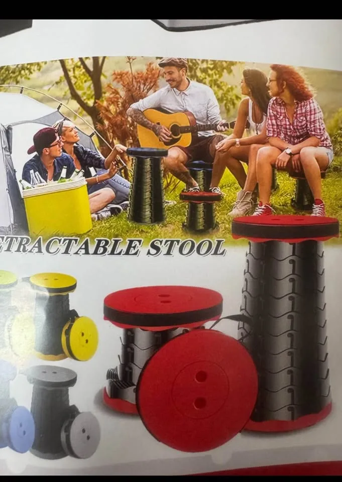 Telescopic outdoor folding stool - black image indicator(2)
