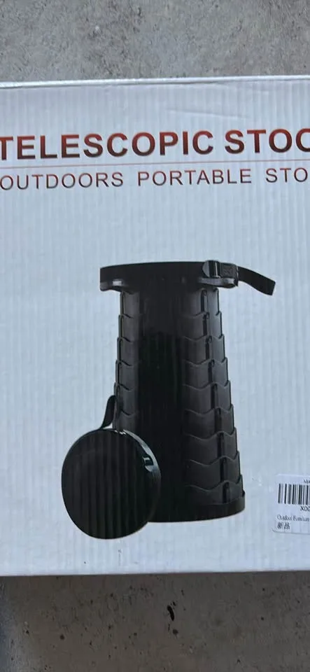 Telescopic outdoor folding stool - black image indicator(3)