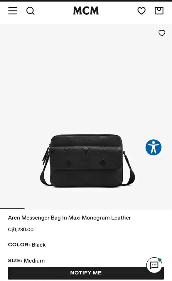 Authentic MCM Erin Messenger Bag🖤🖤 thumbnail