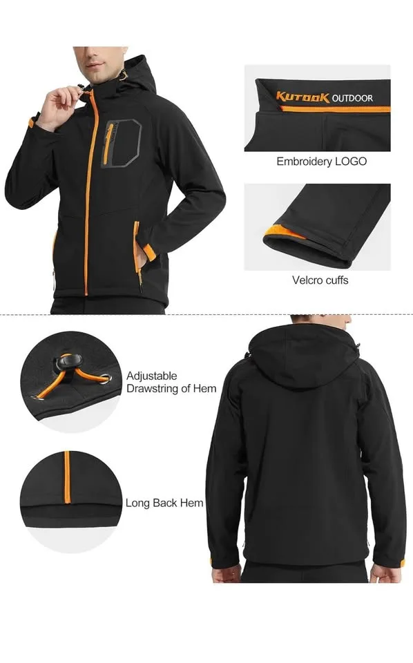 New - men jacket Softshell Jacket Lightweight Thermal image indicator(3)