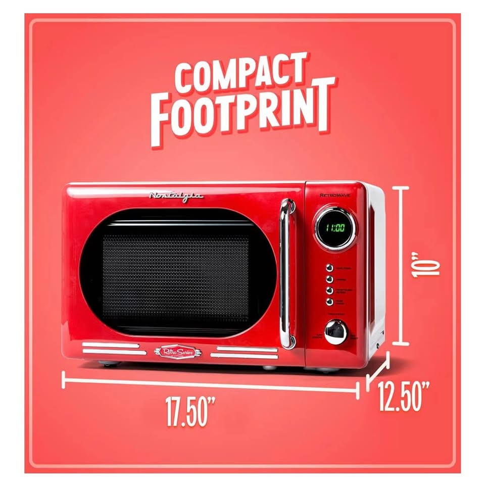 Red Retro Nostalgia Microwave – Great Condition - photo 2