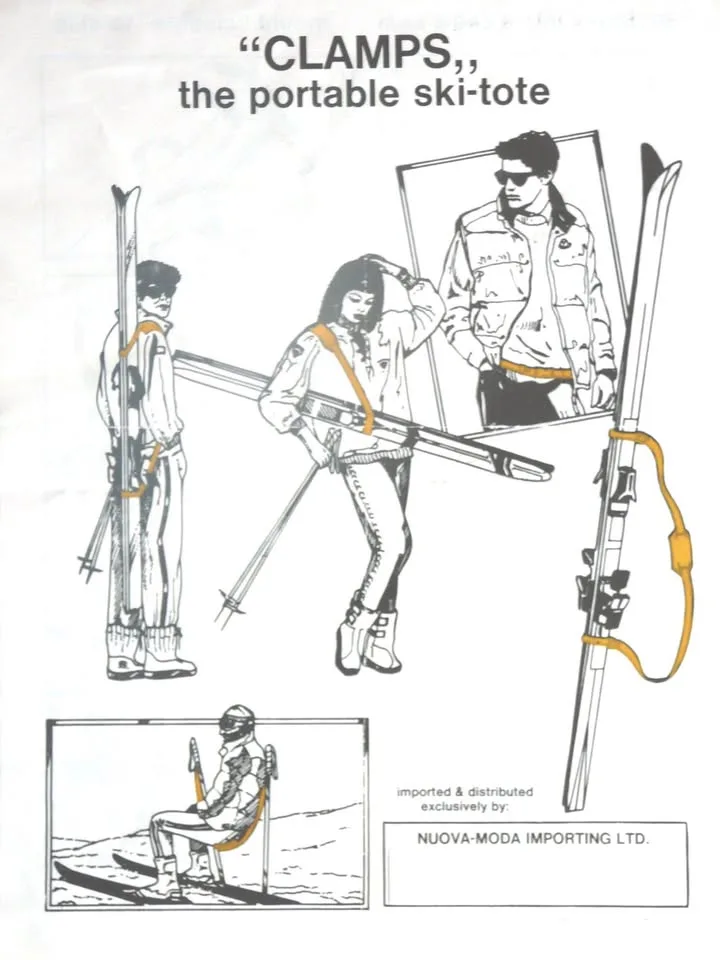 New CLAMPS PORTABLE SKIING SKI-TOTE STRAP CARRIER image indicator(4)