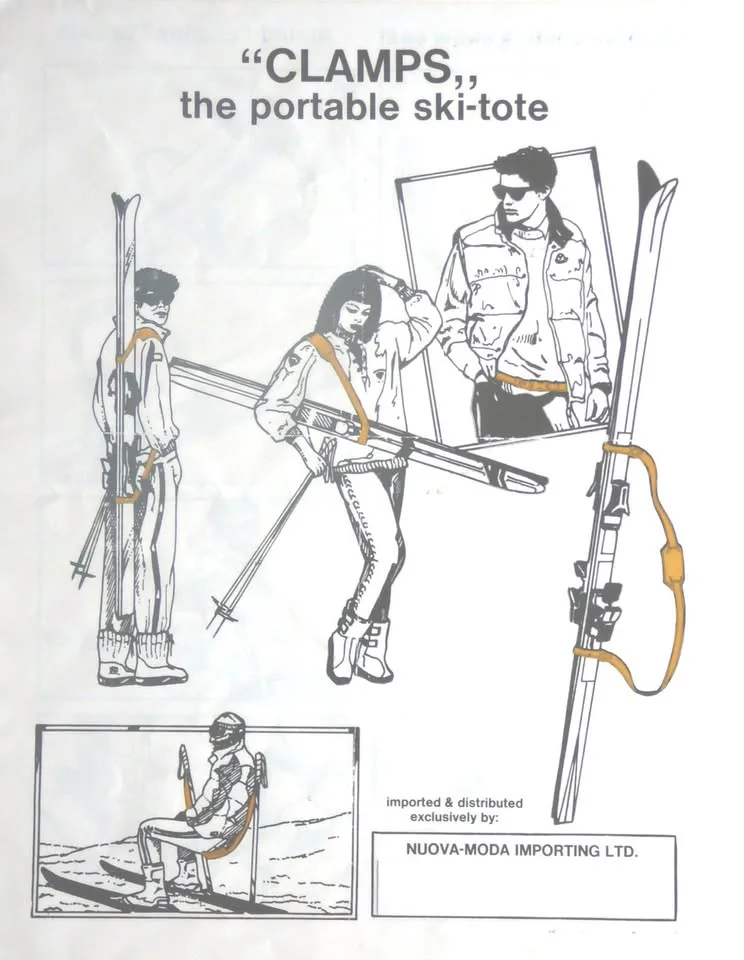 New CLAMPS PORTABLE SKIING SKI-TOTE STRAP CARRIER image indicator(5)