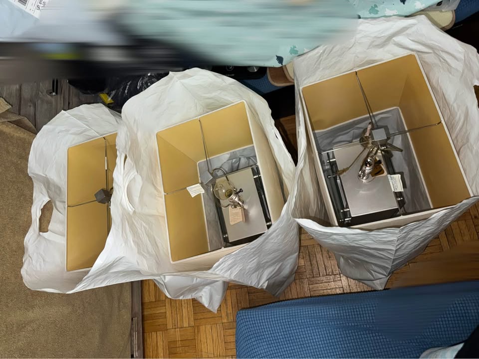 Set of 3 beautiful glass table lamps - photo 2