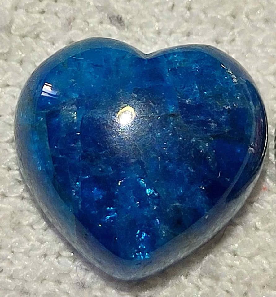 Blue Apatite Heart