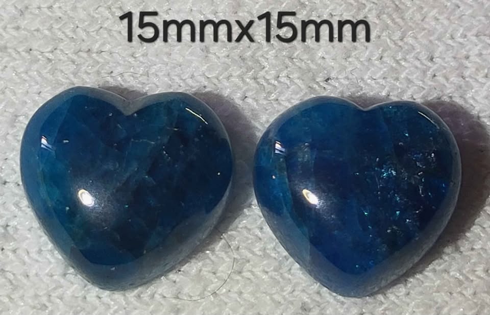Blue Apatite Heart - photo 3