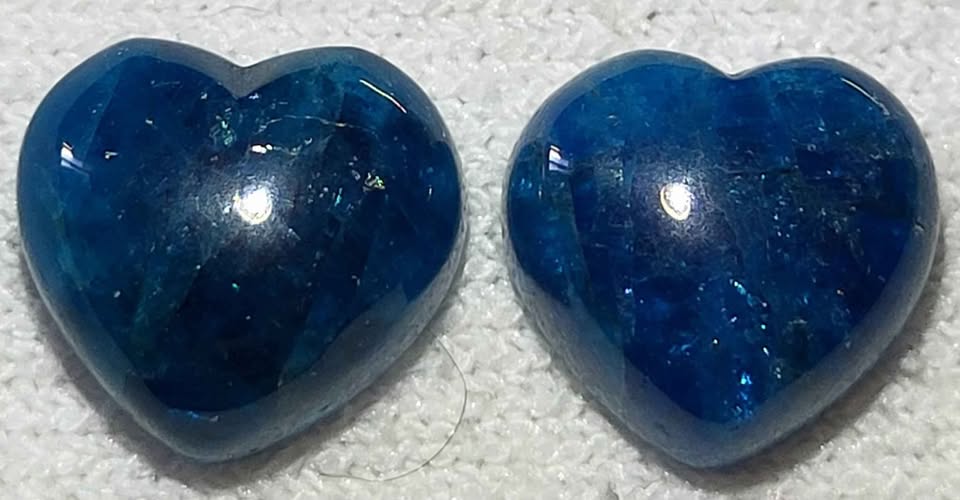 Blue Apatite Heart - photo 4