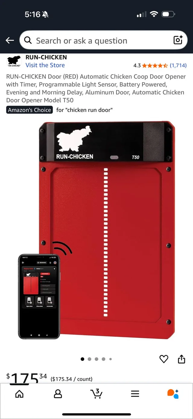 Run-Chicken T50 Door for chicken coop image indicator(2)