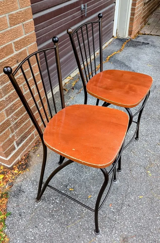 4 Metal & Wood Dining Bar/Dining Chairs - (Buy 2, 3 or 4) image indicator(3)