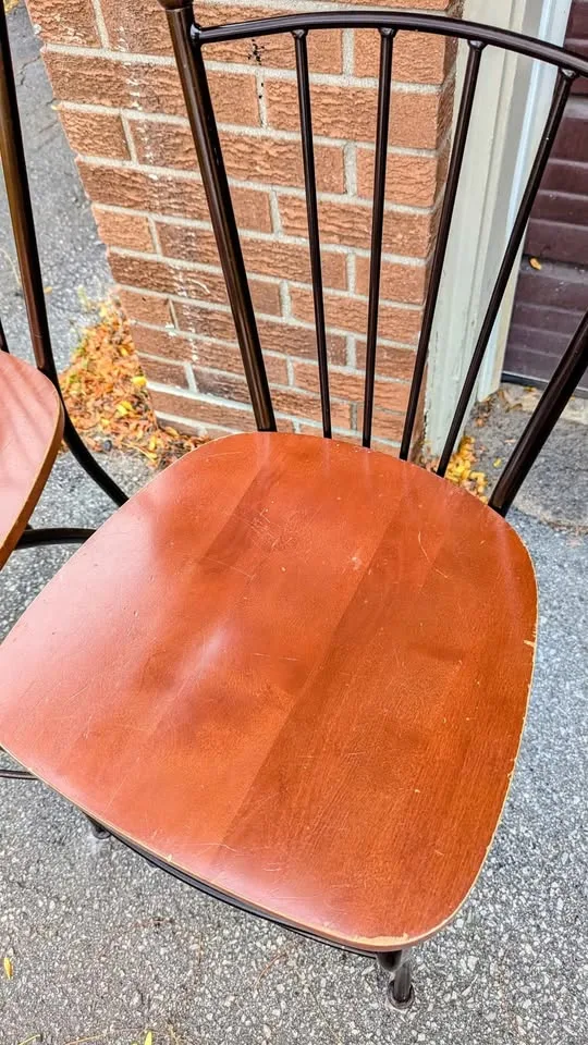4 Metal & Wood Dining Bar/Dining Chairs - (Buy 2, 3 or 4) image indicator(8)