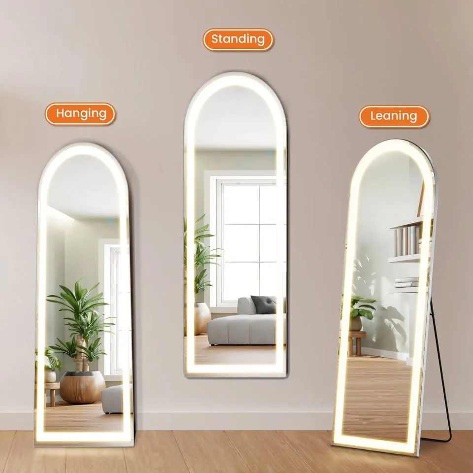 Touch LED Bathroom Mirror Wall-Mounted Vanity Mirror image indicator(2)