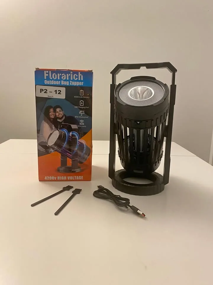 🔌 Bug Zapper Outdoor – 4000mAh Rechargeable Mosquito Killer Lamp
