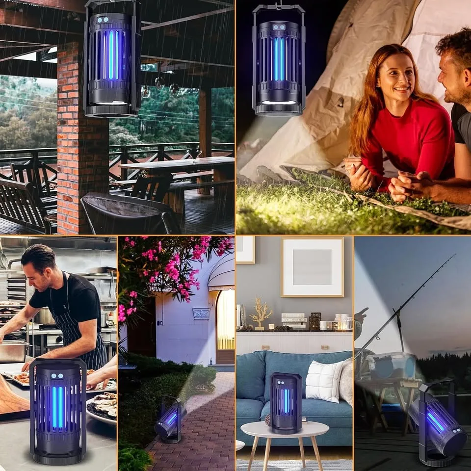 🔌 Bug Zapper Outdoor – 4000mAh Rechargeable Mosquito Killer Lamp image indicator(6)