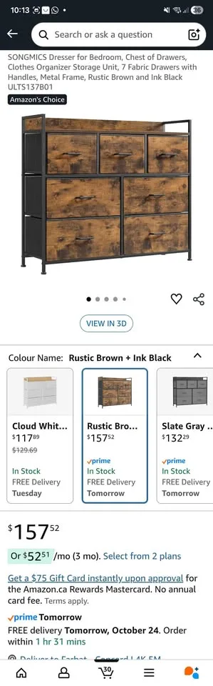 SONGMICS 7-Drawer Dresser – Brand New image indicator(6)