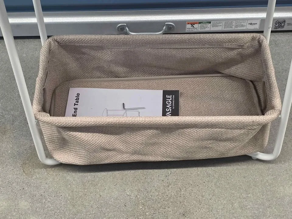 VASAGLE Side Table with Fabric Basket – Brand New image indicator(2)