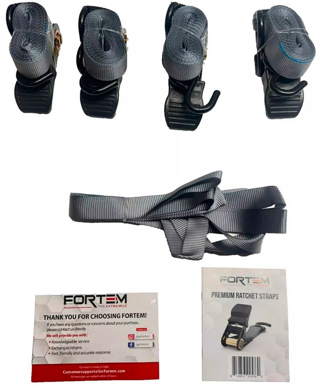 Fortem Ratchet Straps 1650lb Complete Set of 4 - photo 3
