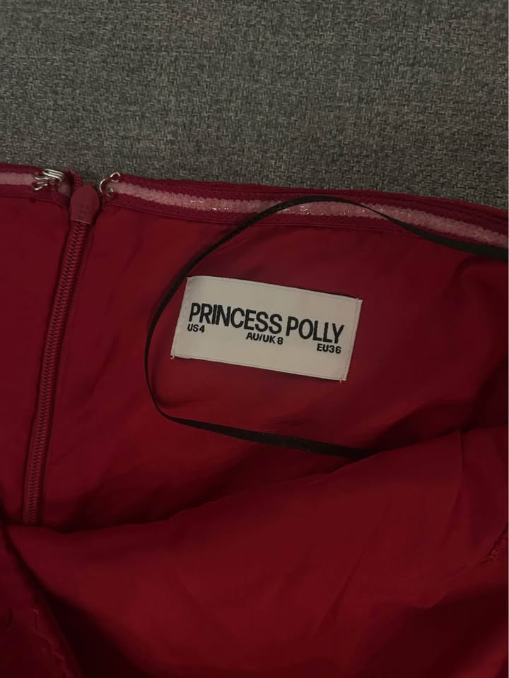 Princess Polly Burgundy Strapless Mini Dress - Size 4 - photo 2