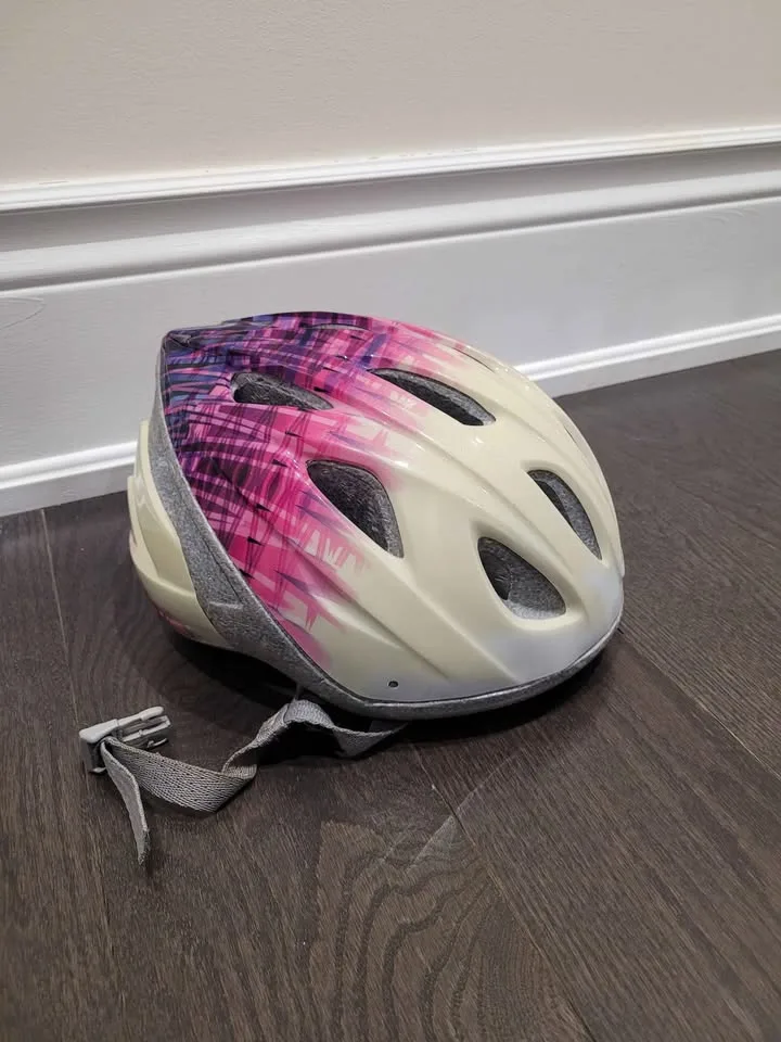 Girls Bike Helmet – Pink & White image indicator(3)