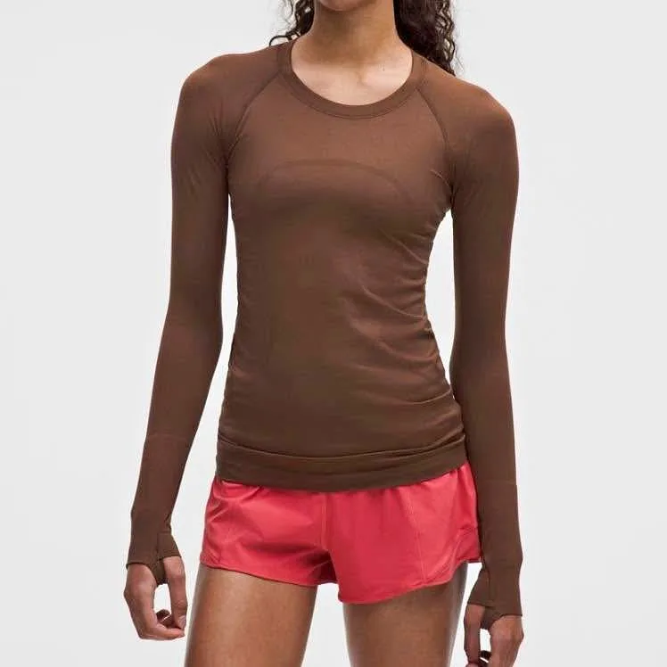 NWT Lululemon Swiftly Tech Long Sleeve - Size 4, Lava Cake thumbnail