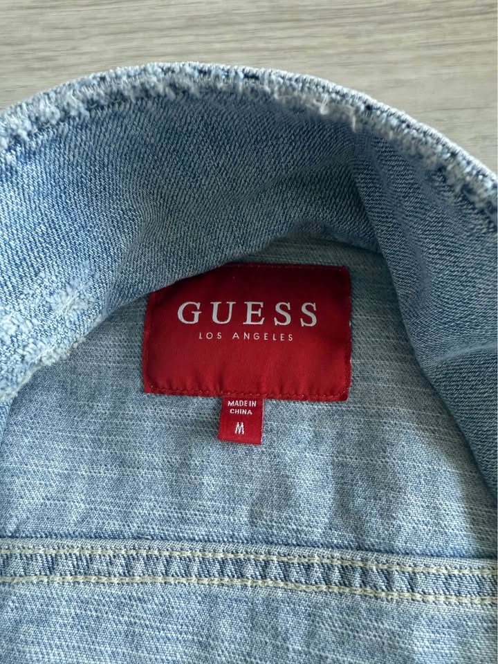GUESS Distressed Denim Jacket - photo 3