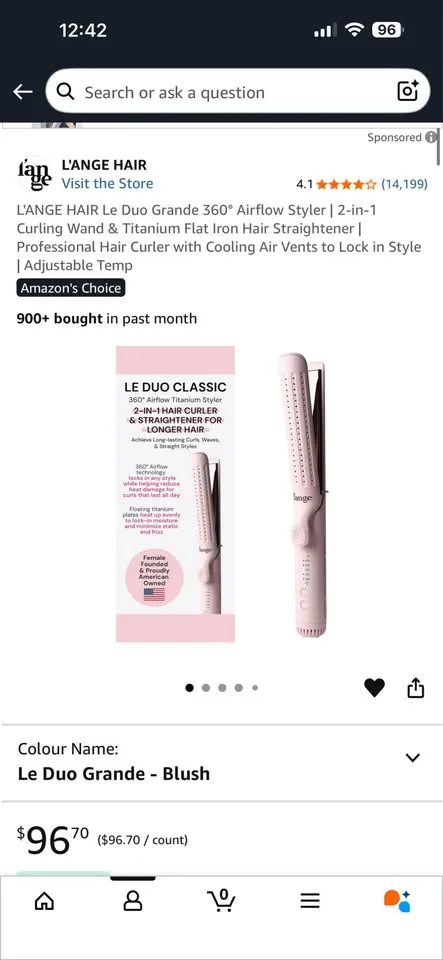 2-in-1 Curling Wand & Hair Straightener image indicator(2)