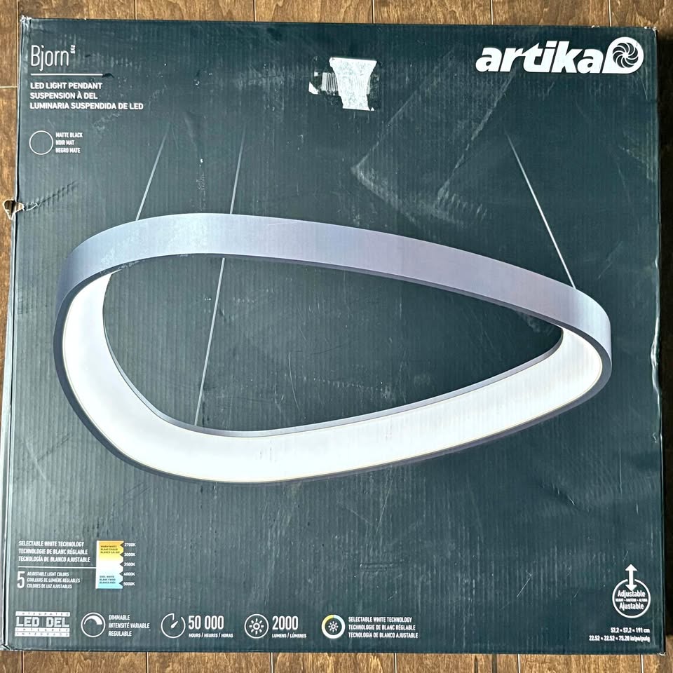 Artika Bjorn Pendant Light Fixture - New in box
