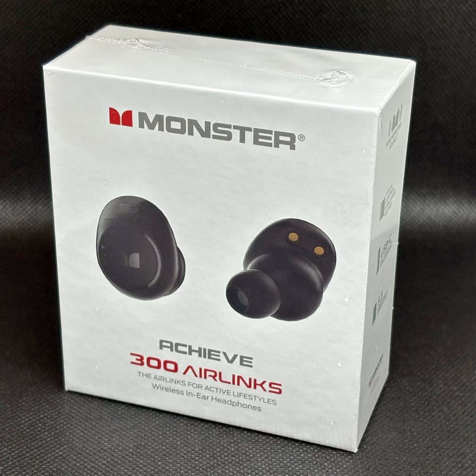 NEW - Monster Achieve 300 AirLinks Bluetooth Earbuds