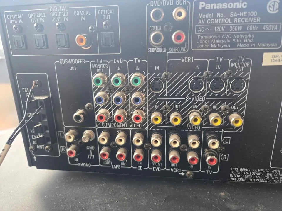 Panasonic SA-HE100 AV Control Receiver image indicator(2)