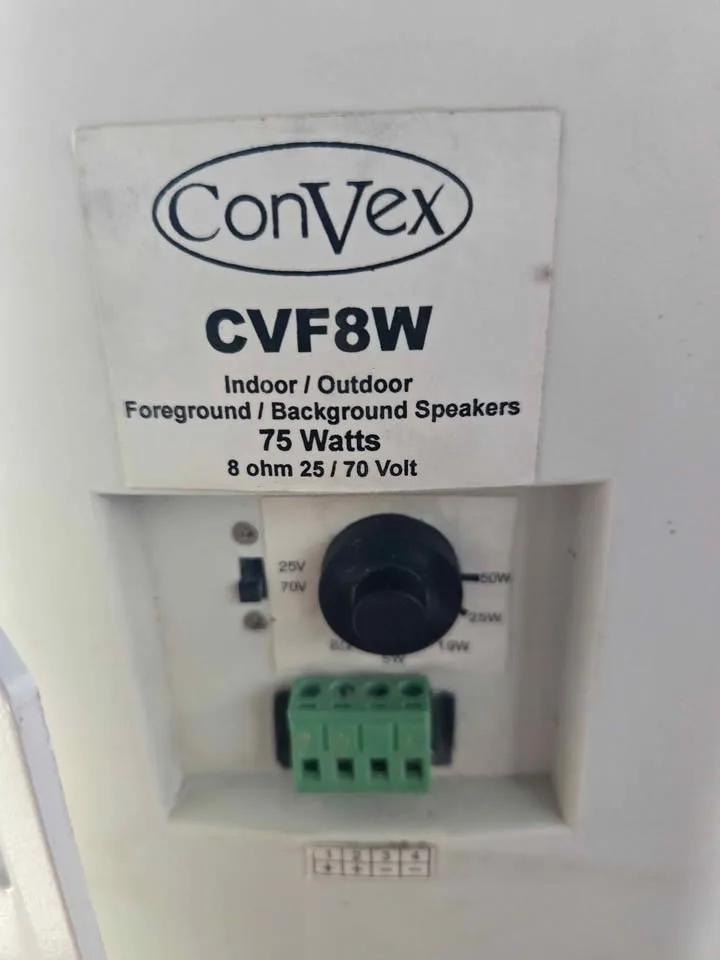 Convex CVF8W indoor/outdoor speakers image indicator(4)