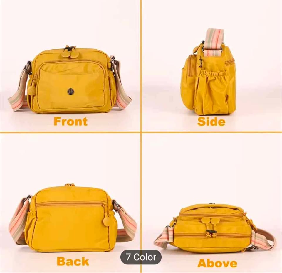 Brand new light weight nylon crossbody bag with multiple zips - photo 3