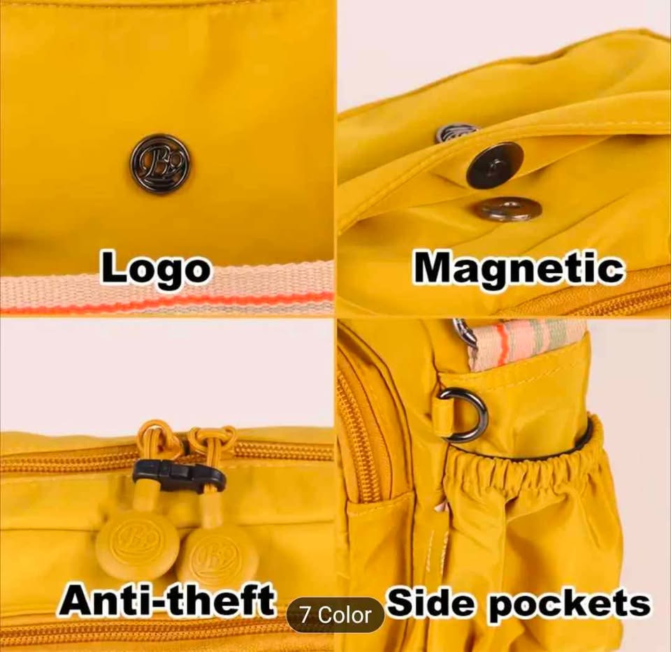 Brand new light weight nylon crossbody bag with multiple zips - photo 5