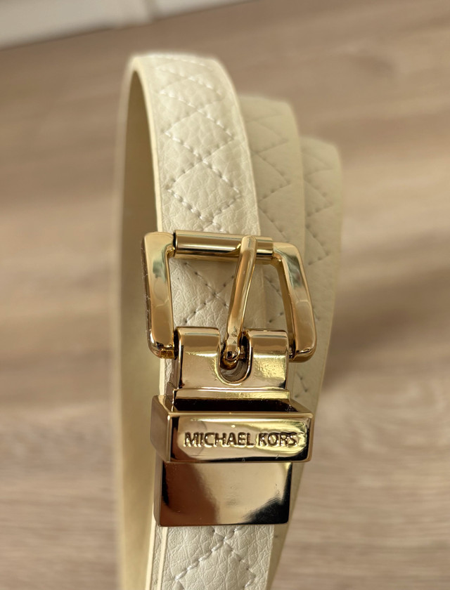 Michael Kors Cream & Gold Double-Sided Belt BNWT