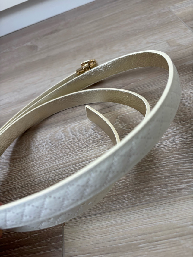 Michael Kors Cream & Gold Double-Sided Belt BNWT - photo 5