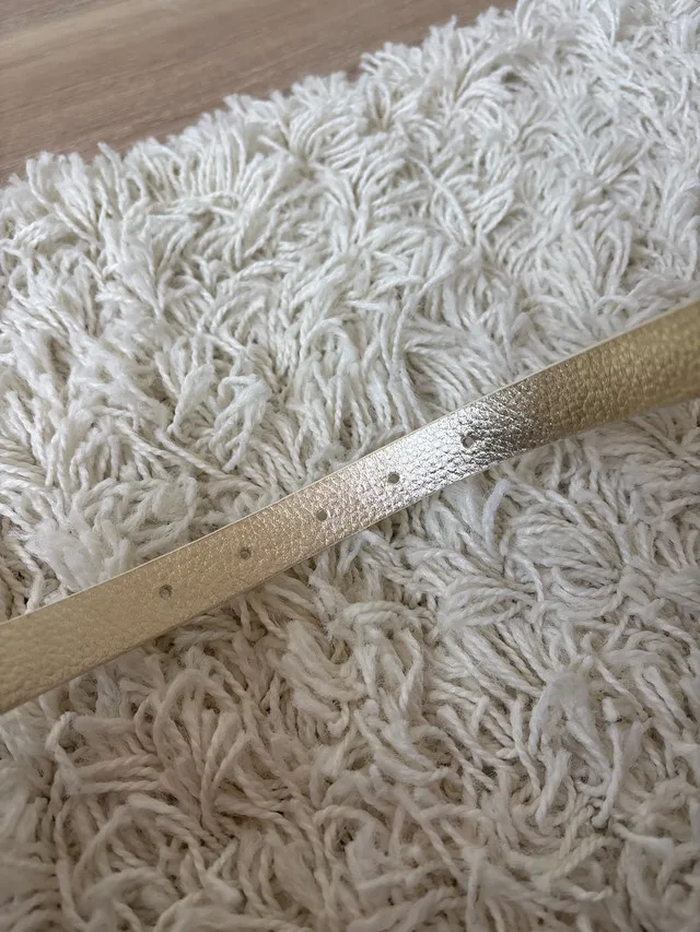 Michael Kors Cream & Gold Double-Sided Belt BNWT image indicator(7)