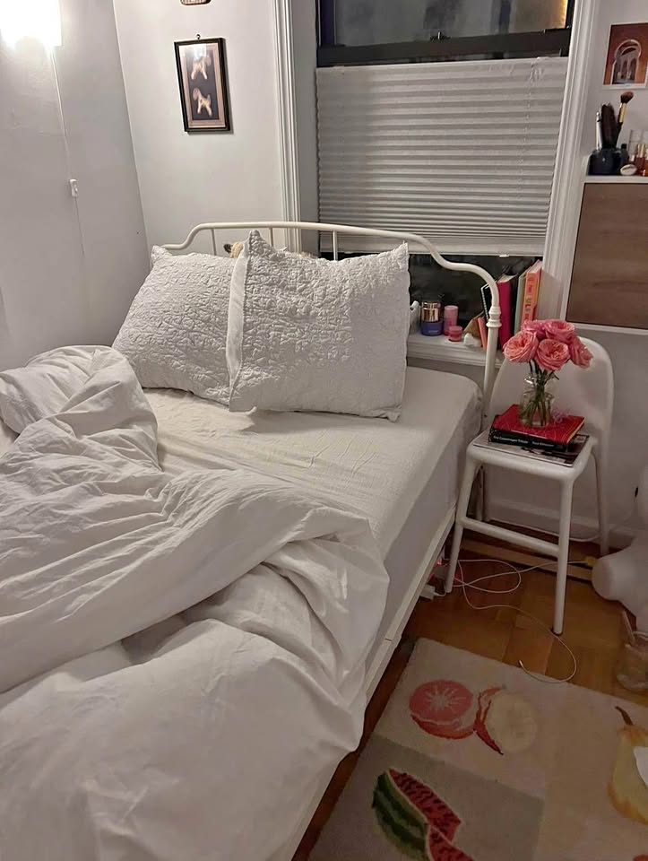 Firm full sized mattress and/or metal white bed frame
