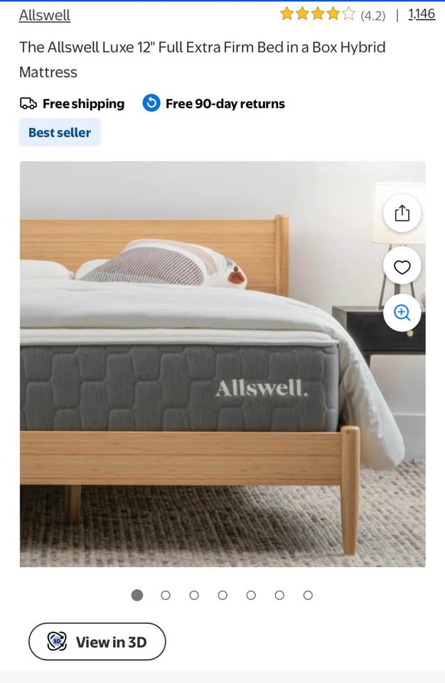 Firm full sized mattress and/or metal white bed frame - photo 3