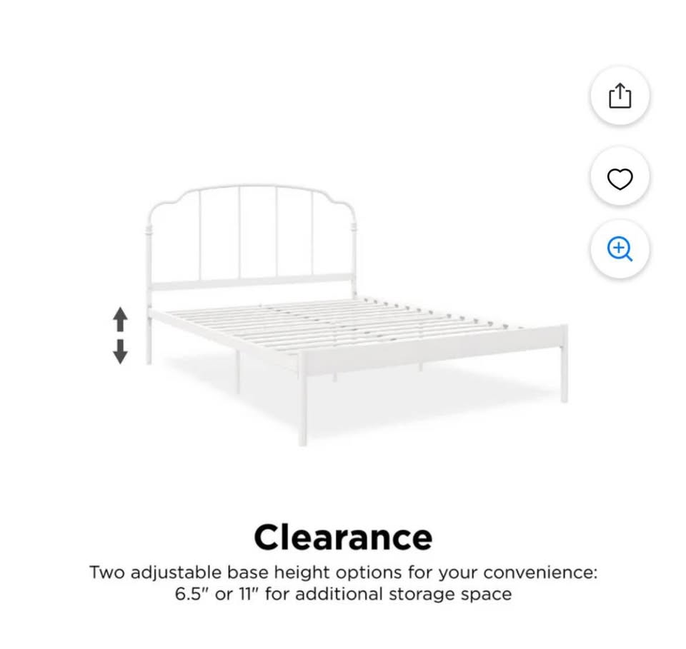 Firm full sized mattress and/or metal white bed frame - photo 5