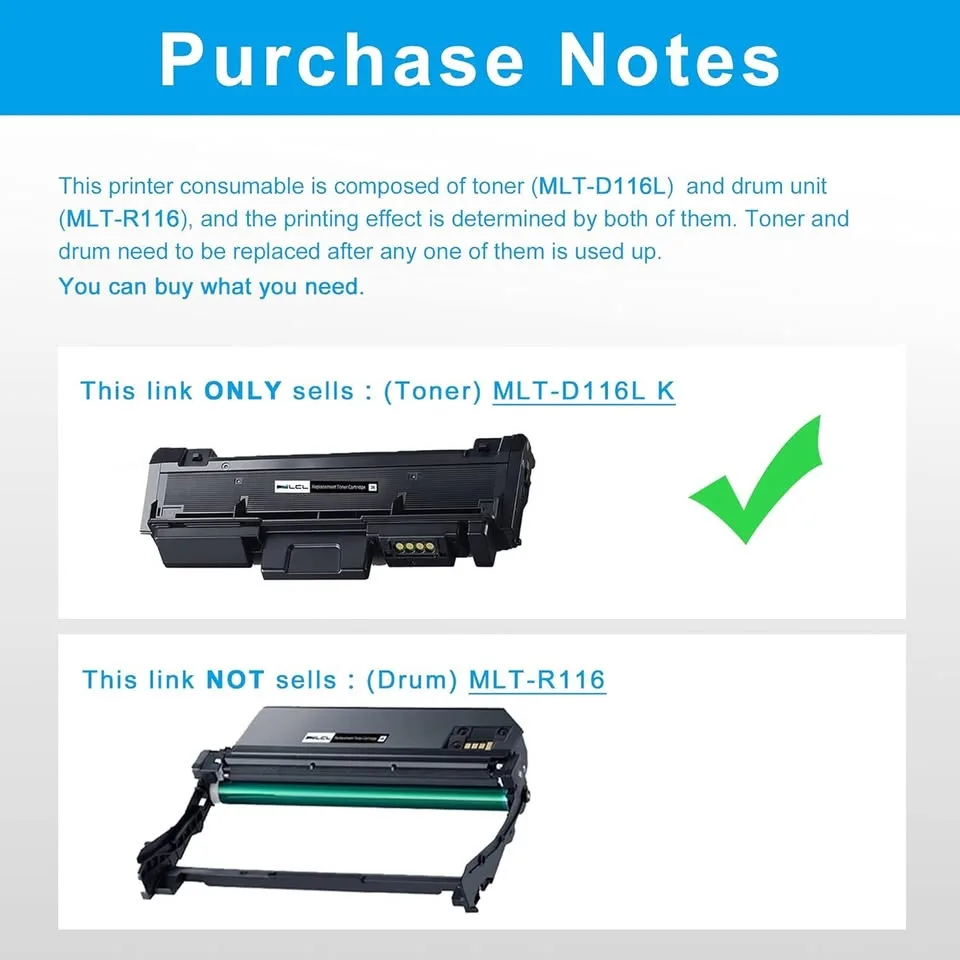 Samsung Toner MLT-D116L/D116S - High Yield Black (NEW) image indicator(7)