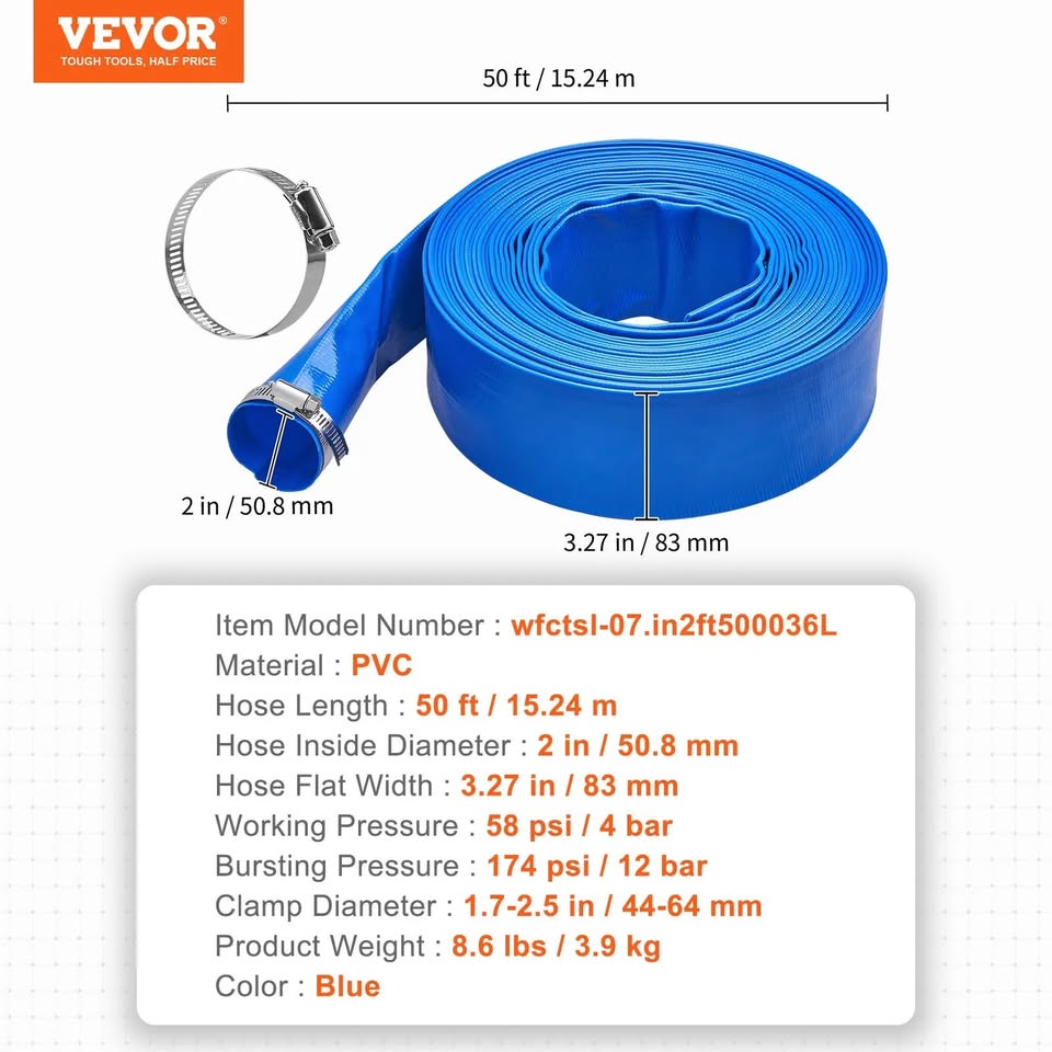 VEVOR 50ft Pool Backwash Hose - photo 3